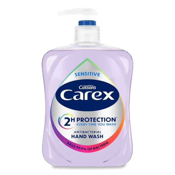 Carex Sensitive Antibacterial Hand Wash - Liquid Hand Soap Suitable For Sensitive Skin, 500ml